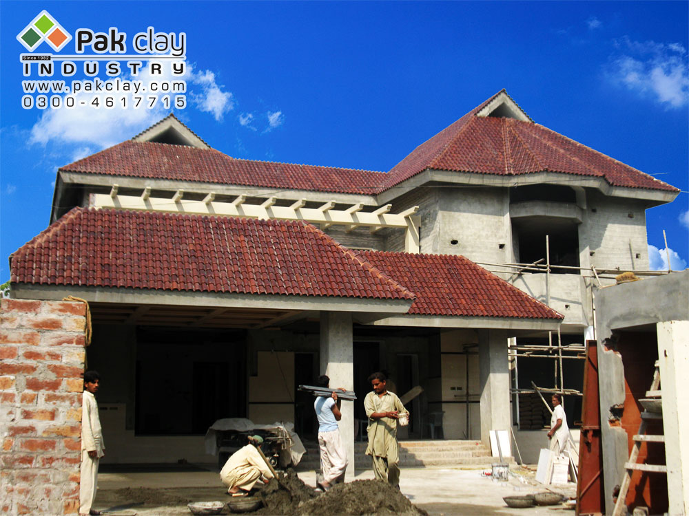 Spanish Glazed Roof Tile 9"